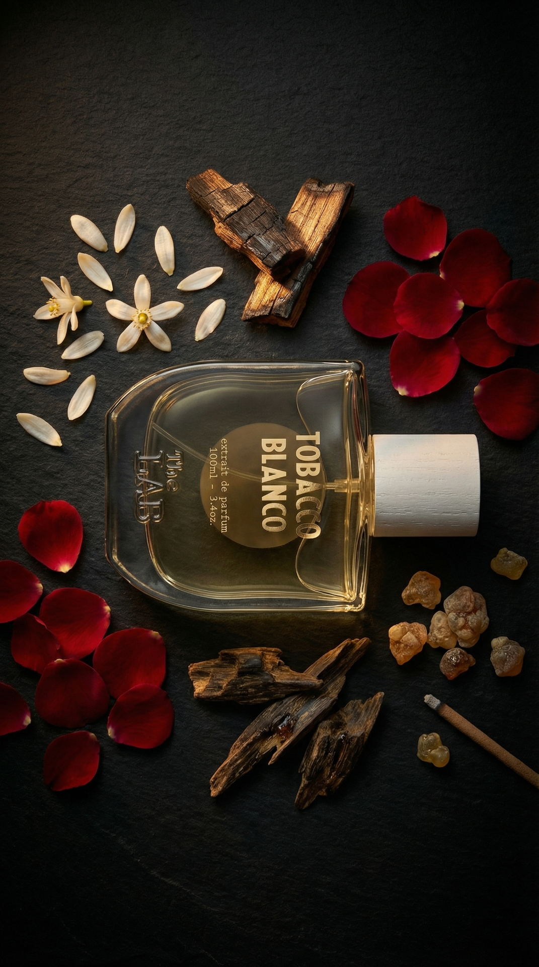 Tobacco Blanco con rosas y oud
